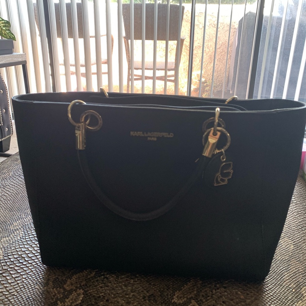 karllagerfeld paris handbag. black